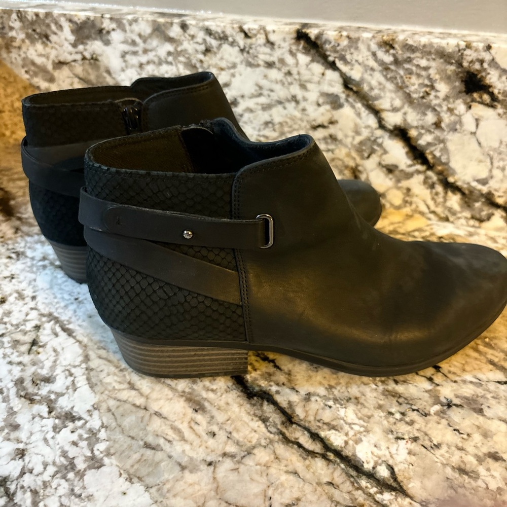 Women’s black booties, 9.5